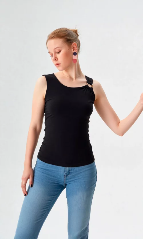 Camiseta mujer manga sisa unicolor