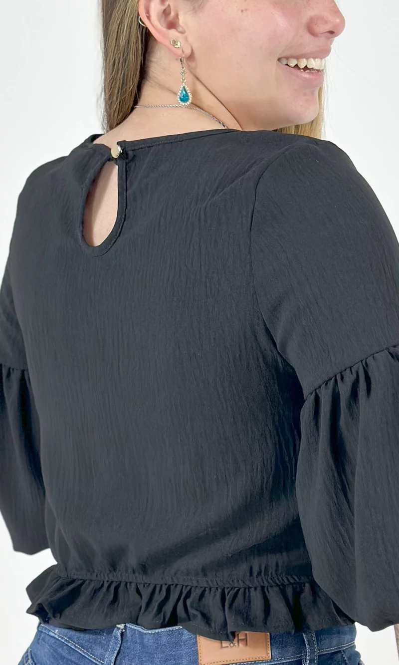 Blusa mujer manga 3/4 unicolor - Imagen 5