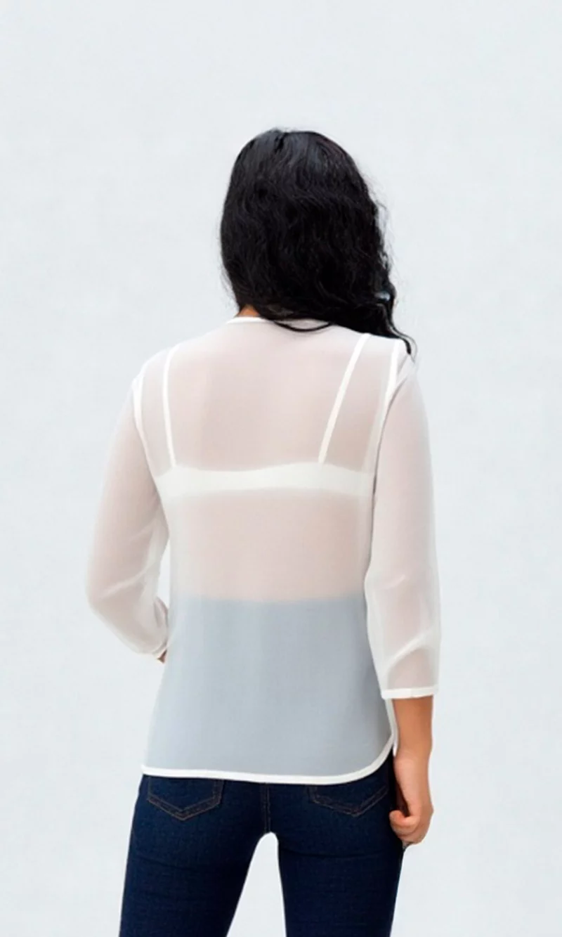 Blusa mujer manga 3/4 estampada - Imagen 3