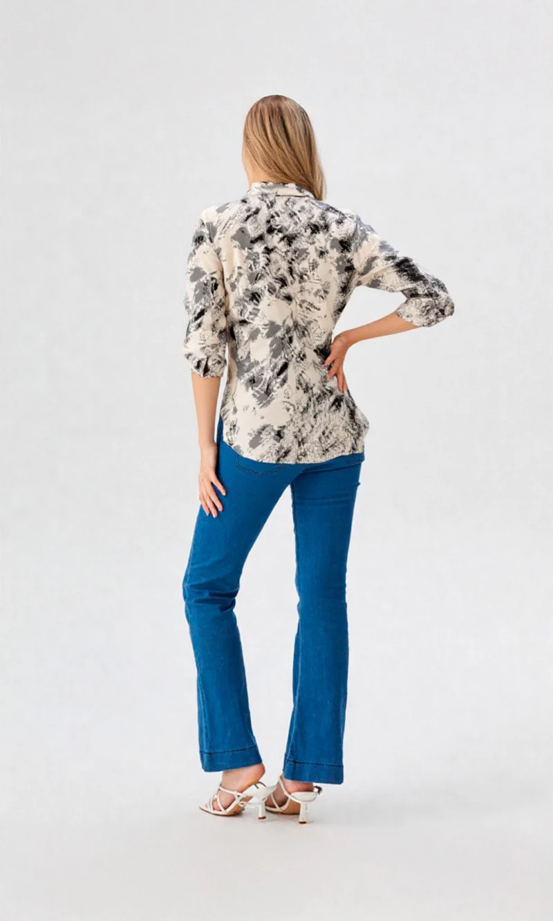 Blusa mujer manga 3/4 estampada - Imagen 3