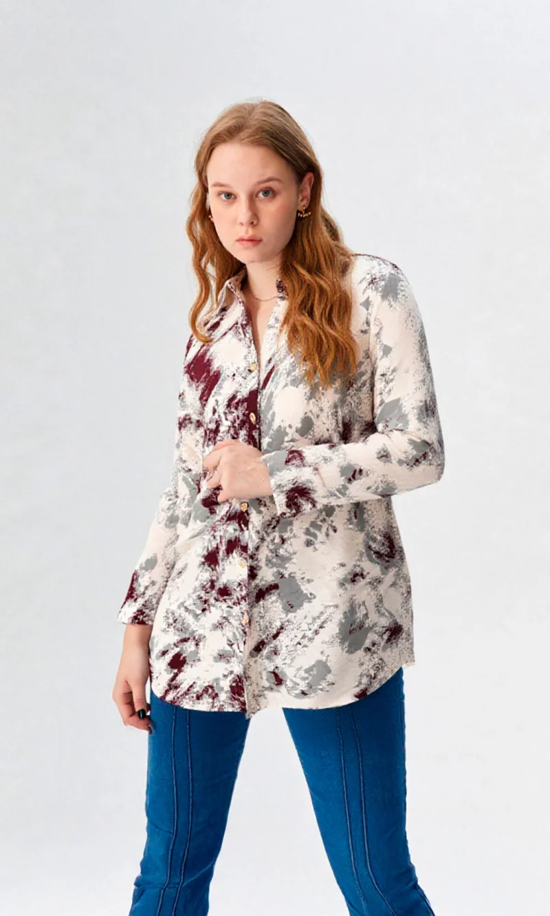 Blusa mujer manga 3/4 estampada - Imagen 4