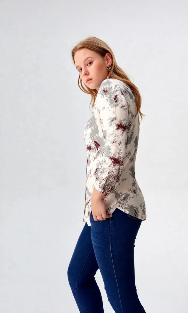 Blusa mujer manga 3/4 estampada - Imagen 5