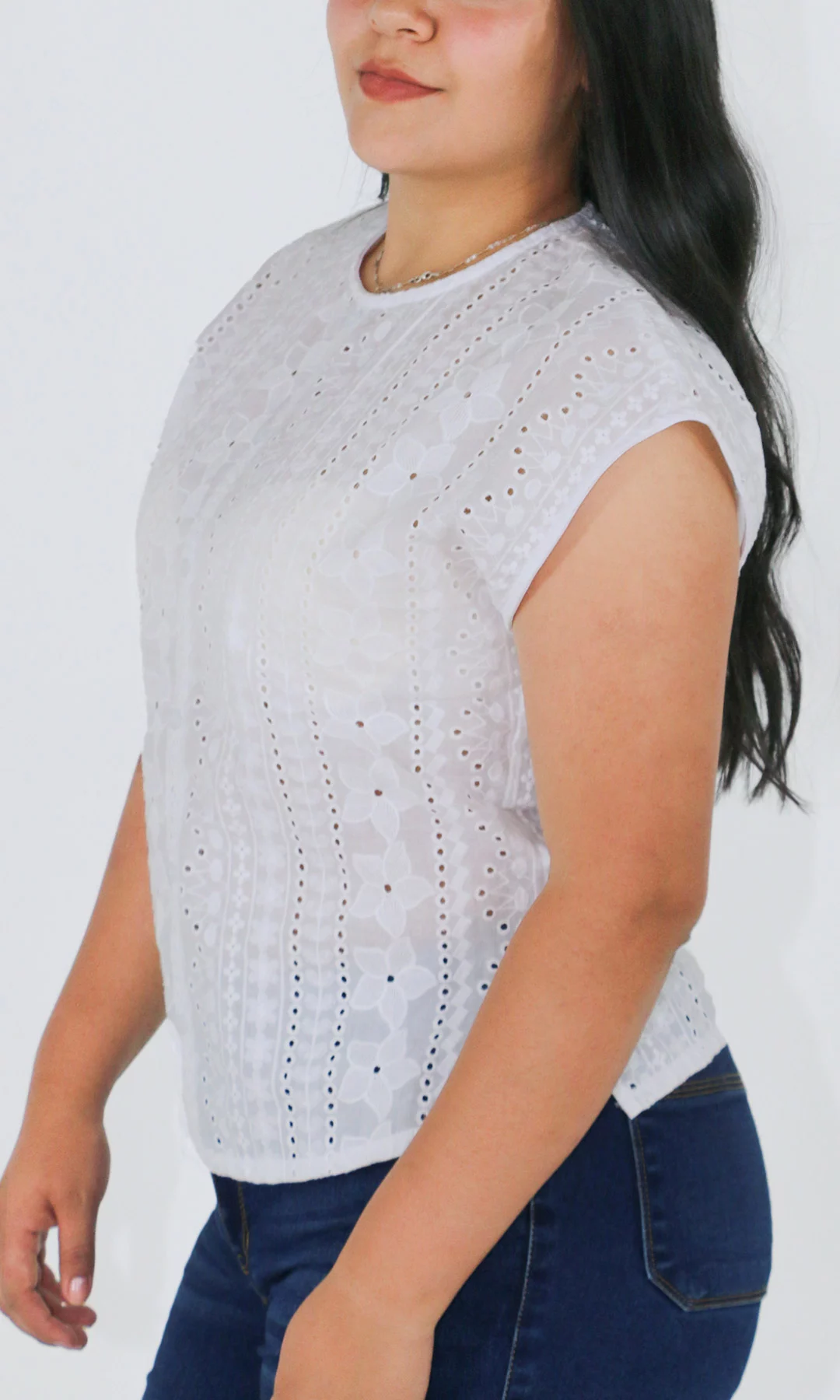 Blusa mujer manga corta unicolor - Imagen 4