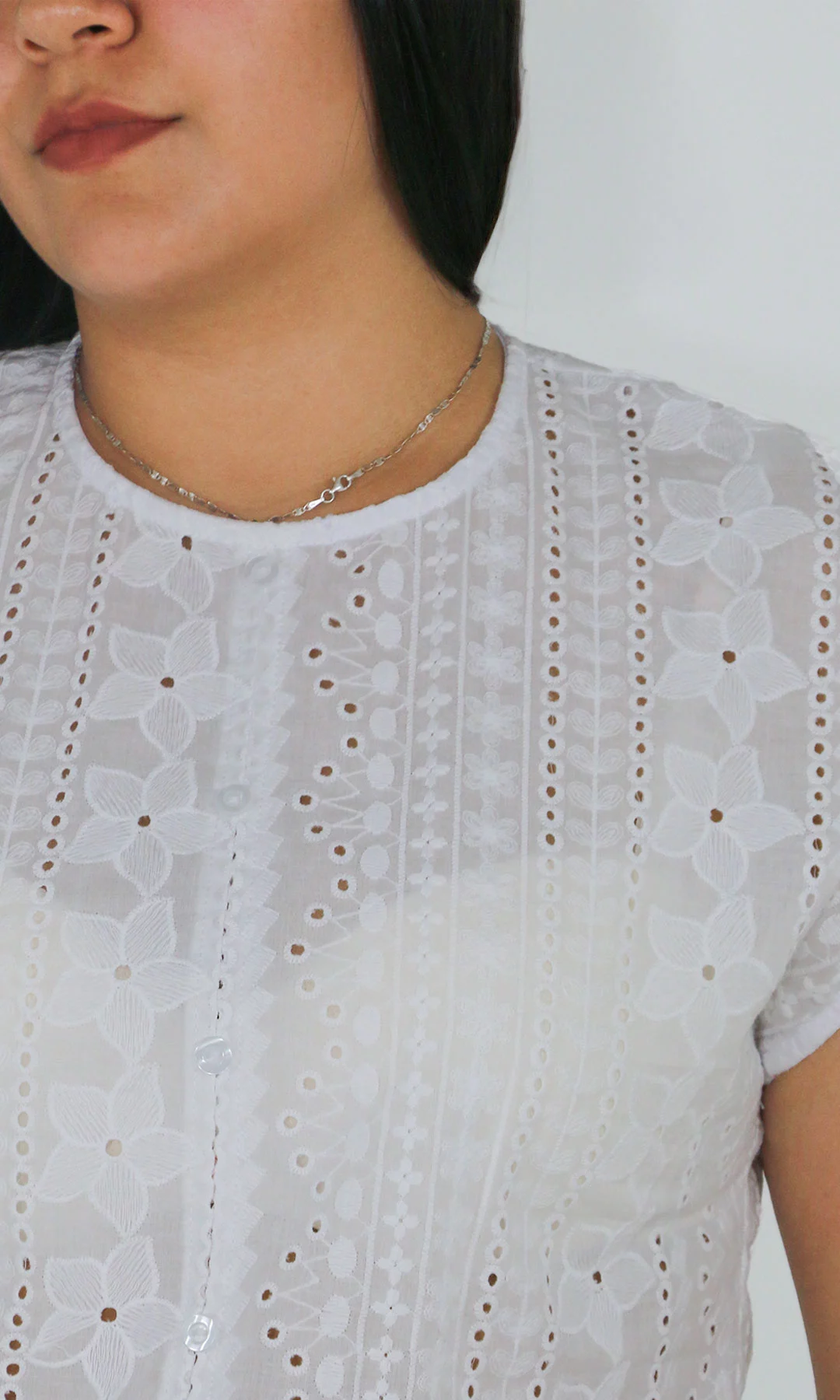 Blusa mujer manga corta unicolor - Imagen 3