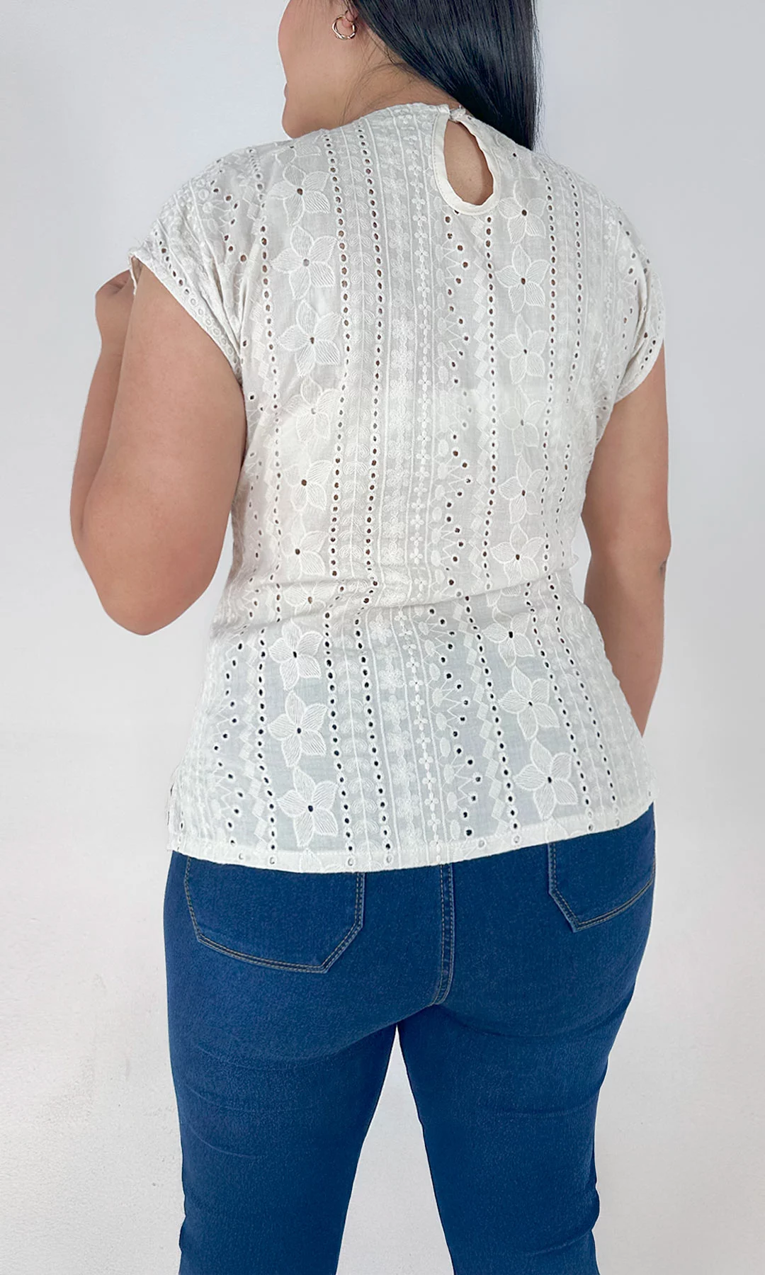 Blusa mujer manga corta unicolor - Imagen 11