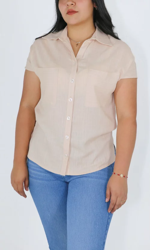 Blusa mujer manga corta rayas