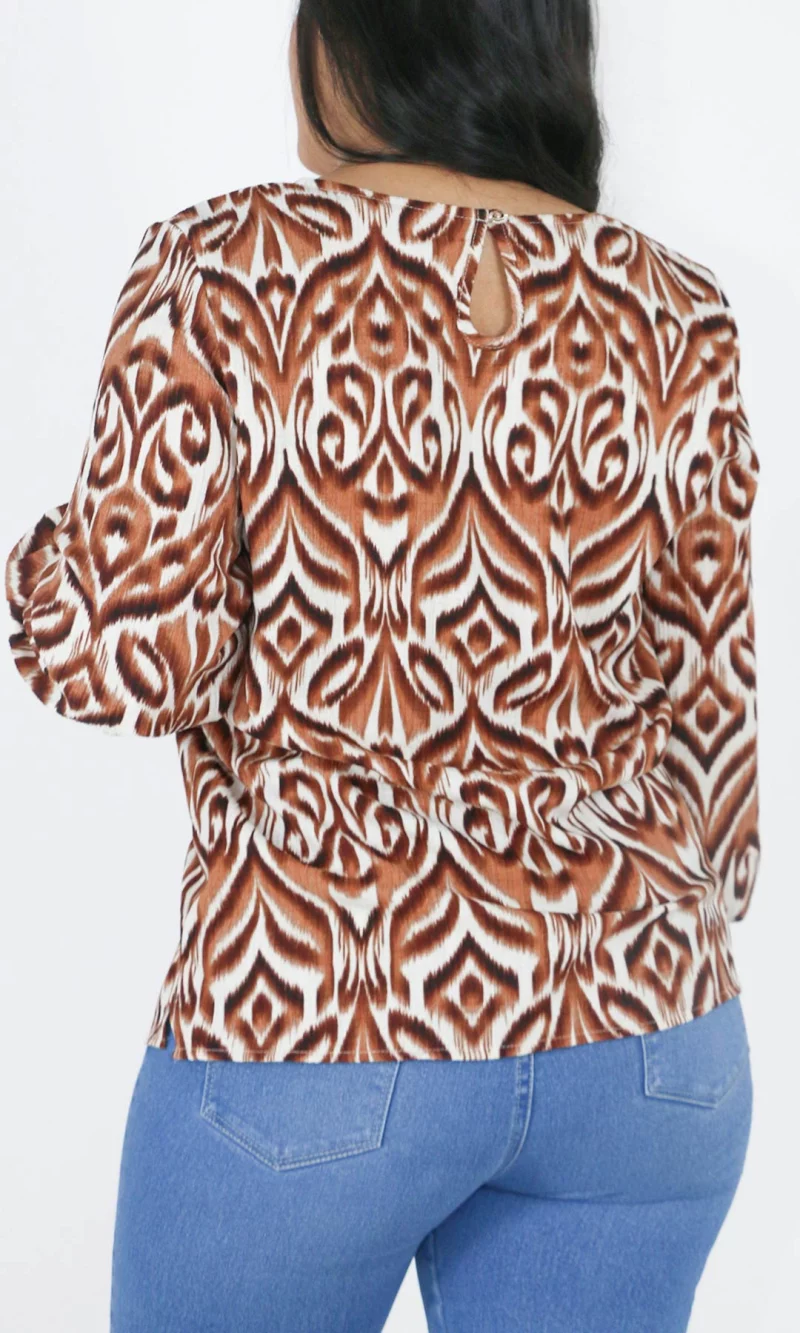 Blusa mujer manga 3/4 estampada - Imagen 4
