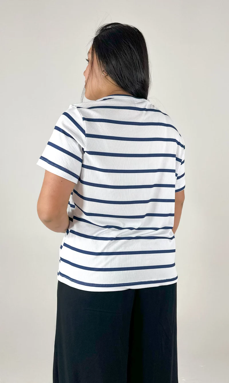 Camiseta mujer manga 3/4 rayas - Imagen 6