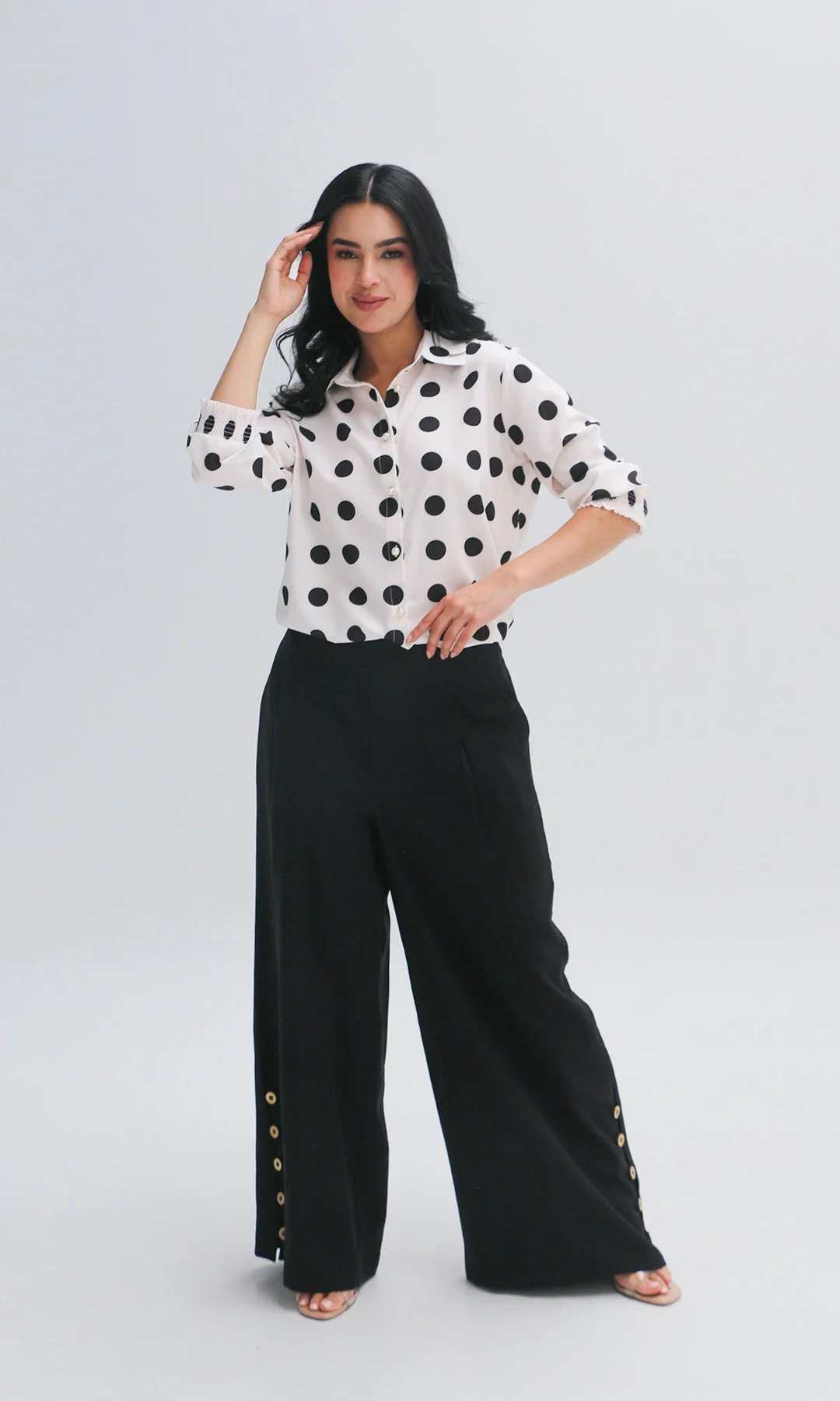 Pantalón mujer unicolor - Imagen 2