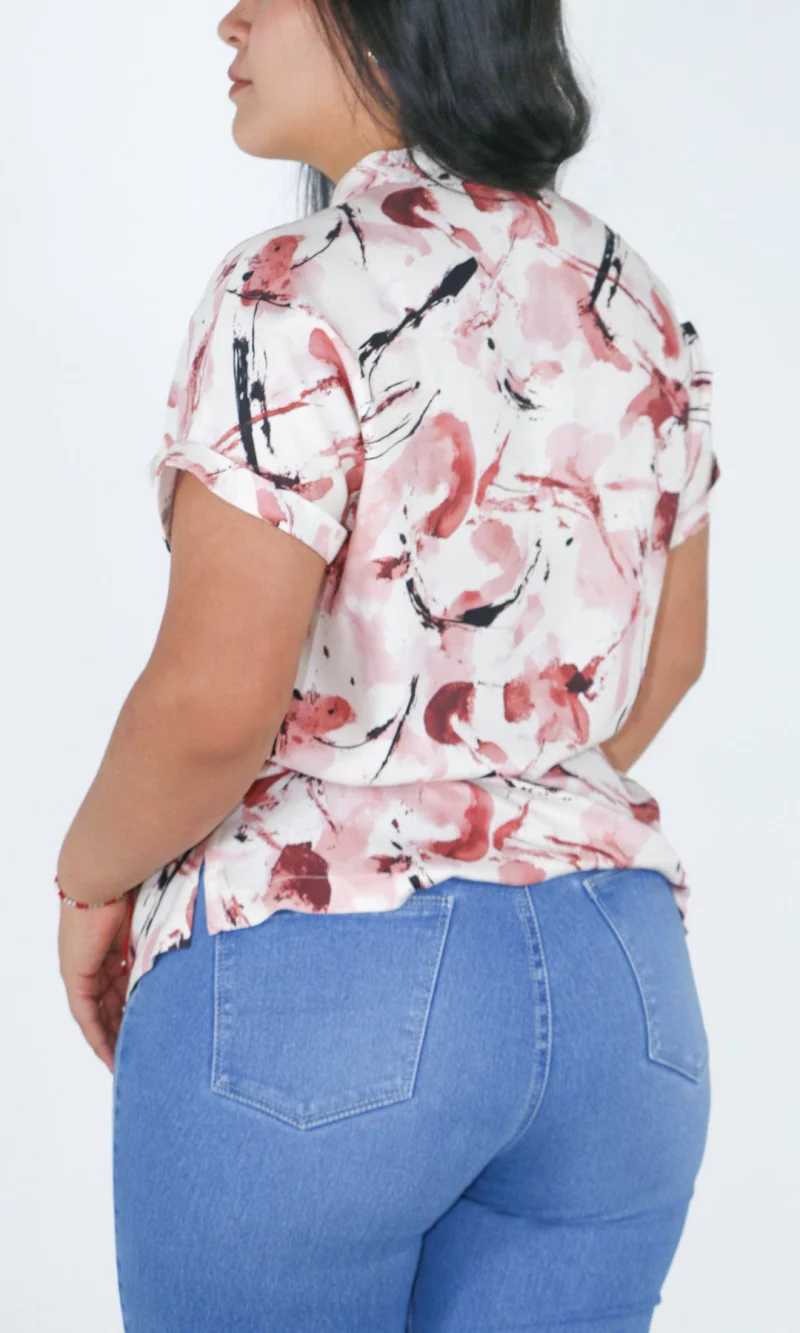 Blusa mujer manga corta estampada - Imagen 3