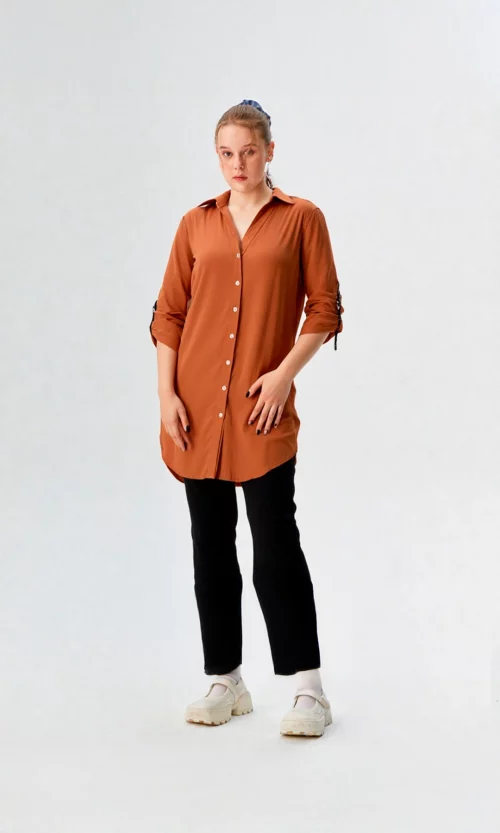 Blusa mujer manga 3/4 unicolor