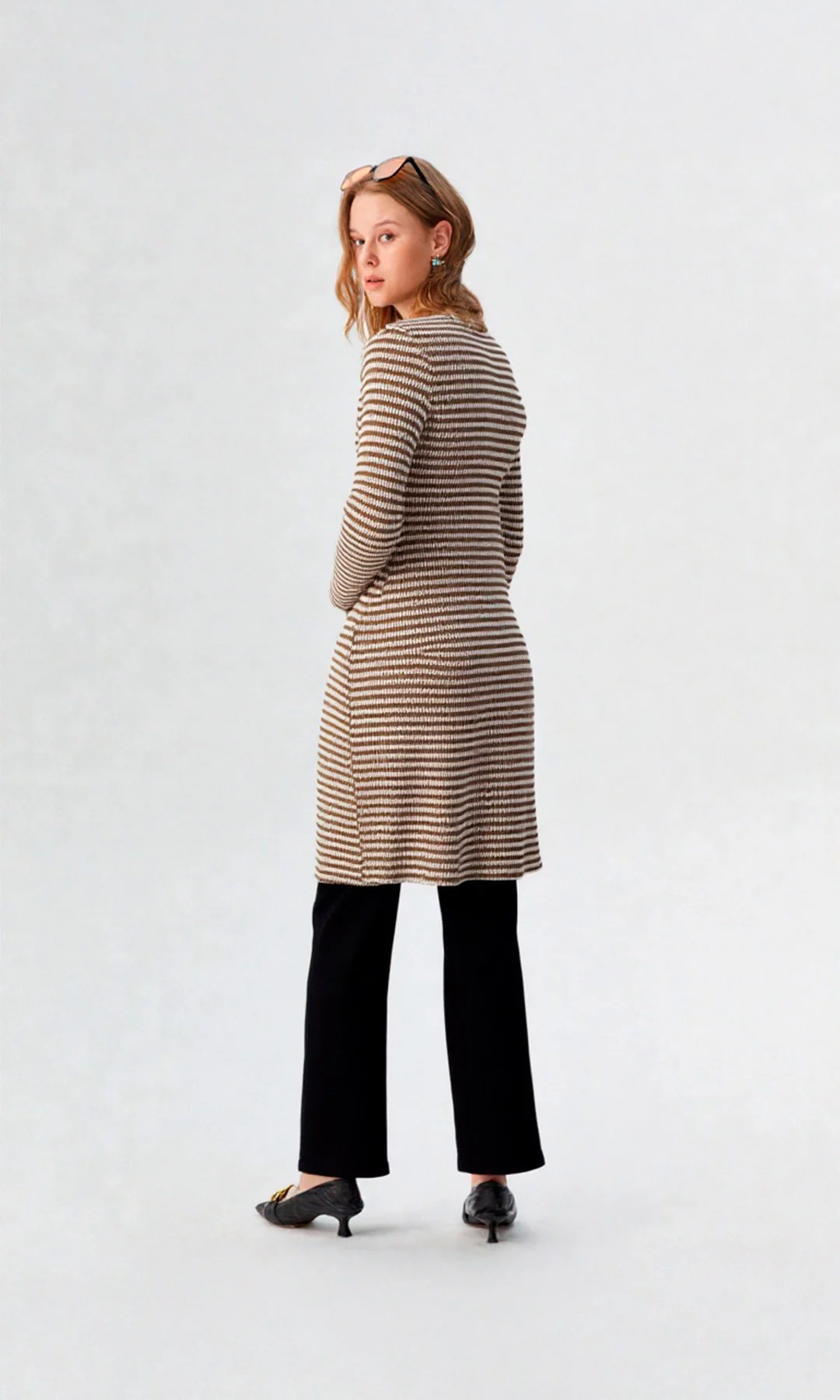 Ruana mujer manga larga unicolor - Imagen 3