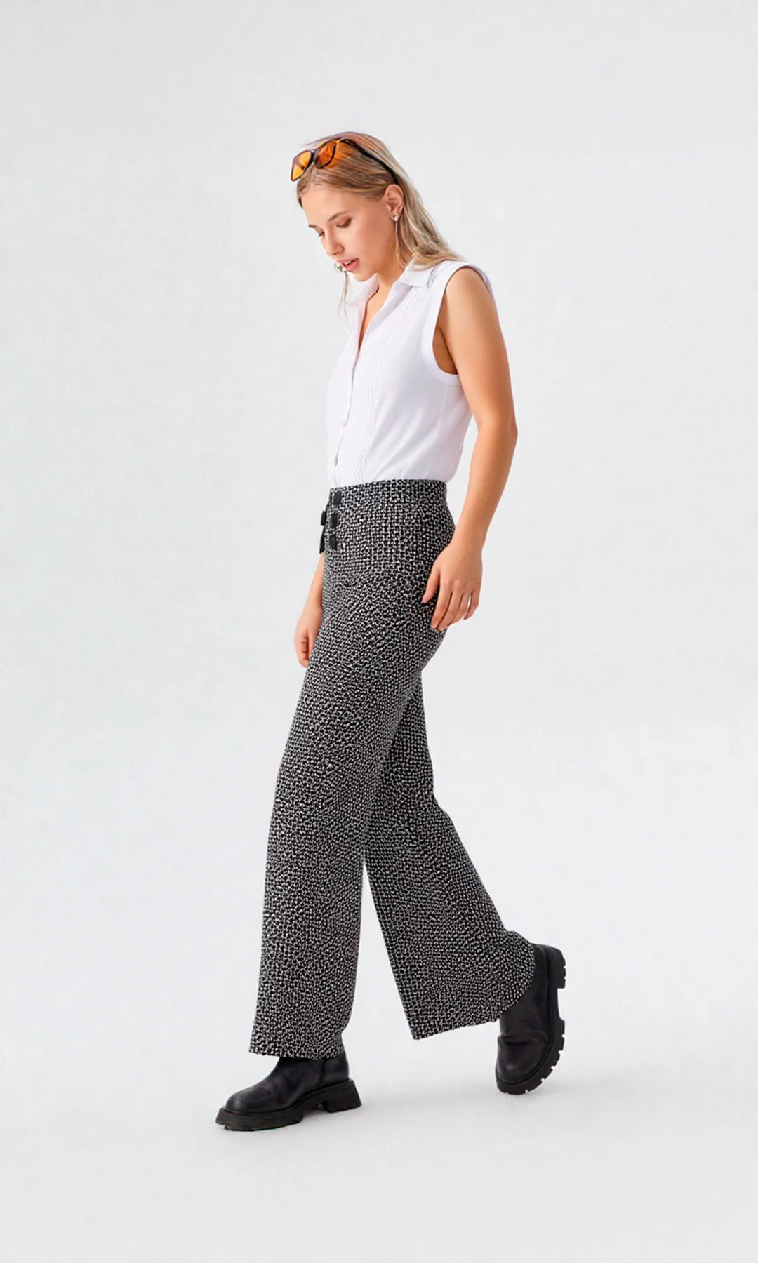 Pantalón mujer unicolor