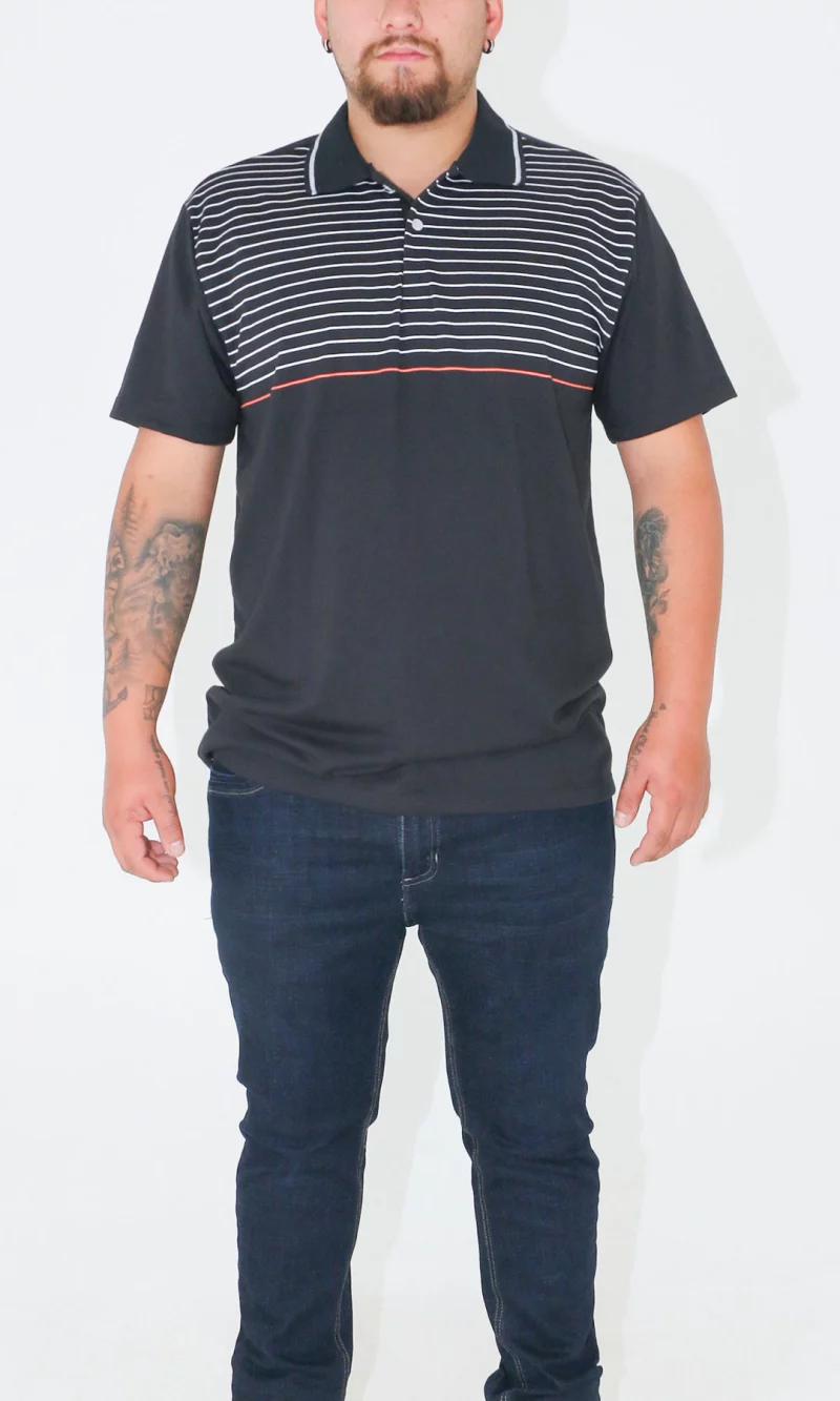 Polo hombre rayas