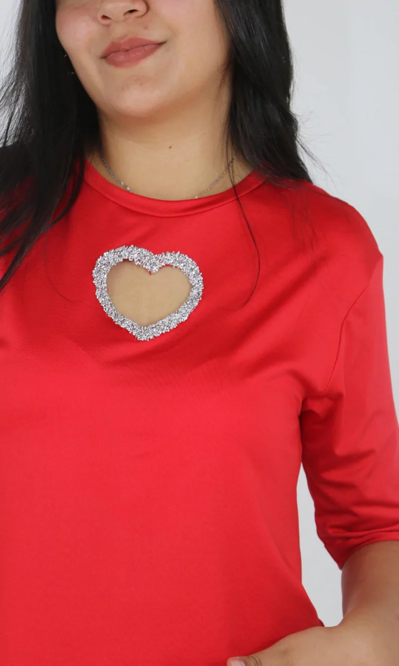 Camiseta mujer manga 3/4 estampada - Imagen 3