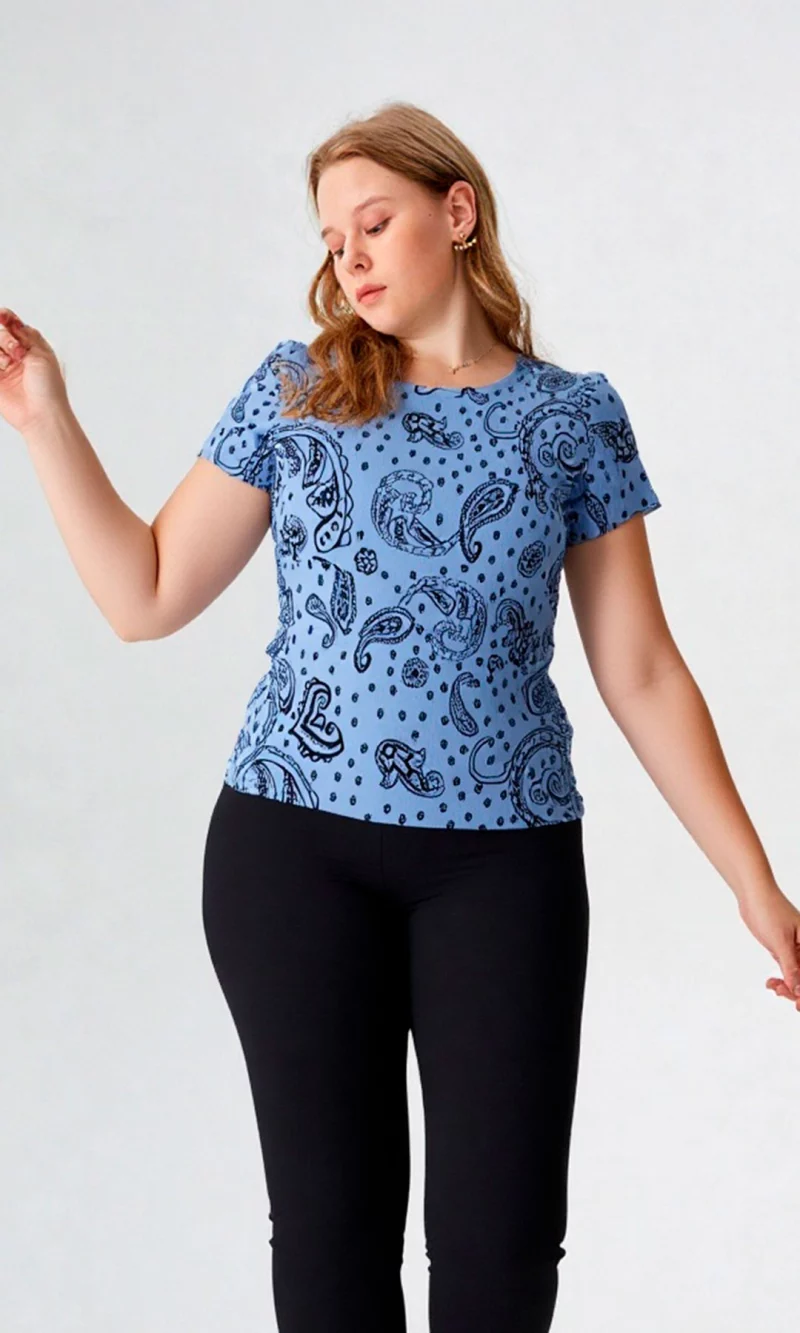 Camiseta mujer manga corta estampada - Imagen 2