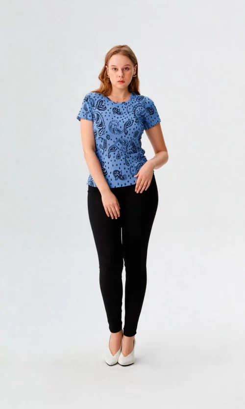 Camiseta mujer manga corta estampada