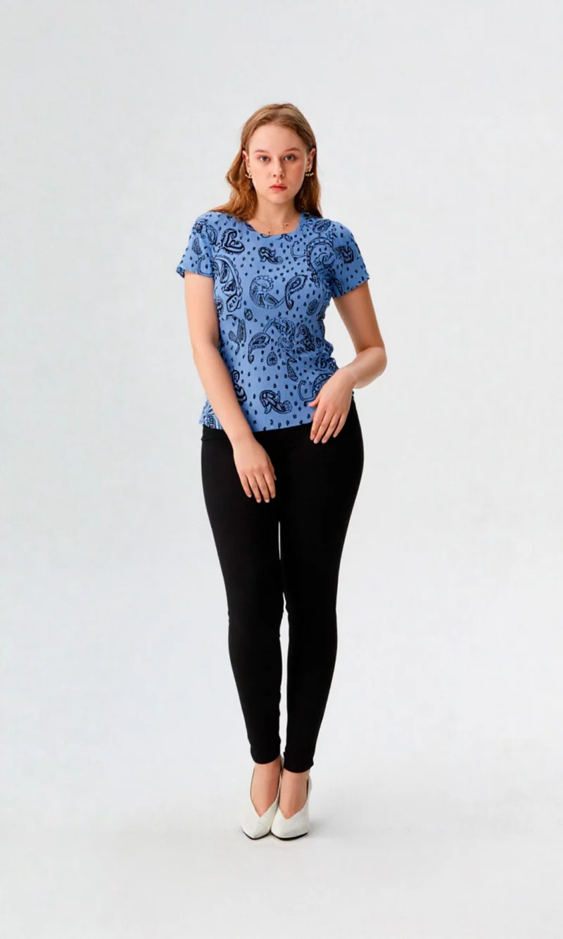 Camiseta mujer manga corta estampada