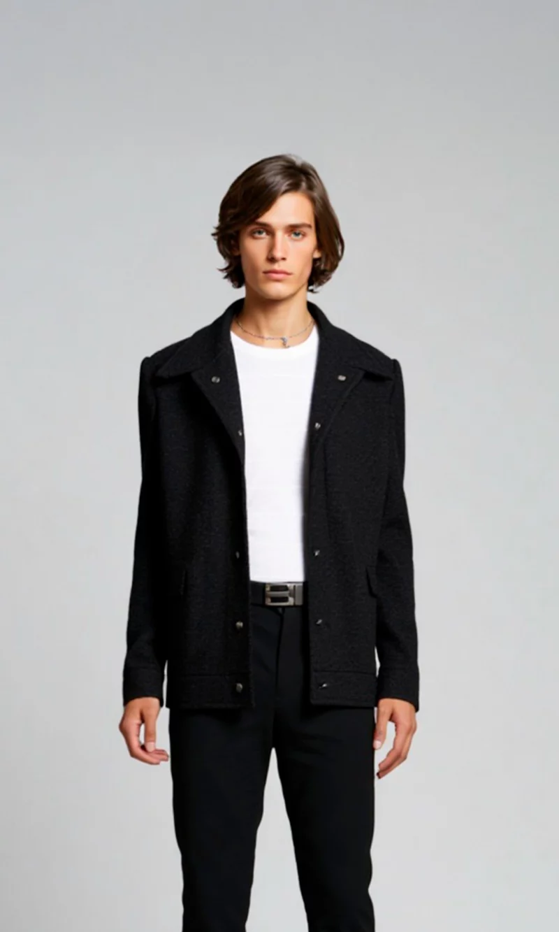 Chaqueta hombre unicolor - Imagen 4
