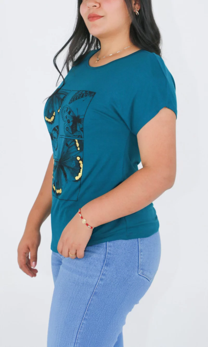 Camiseta mujer manga corta estampada - Imagen 4