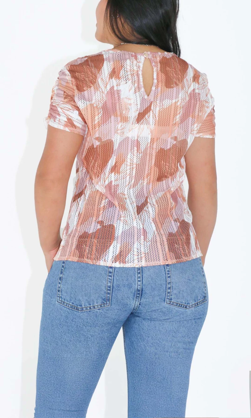 Blusa mujer manga corta estampada - Imagen 7
