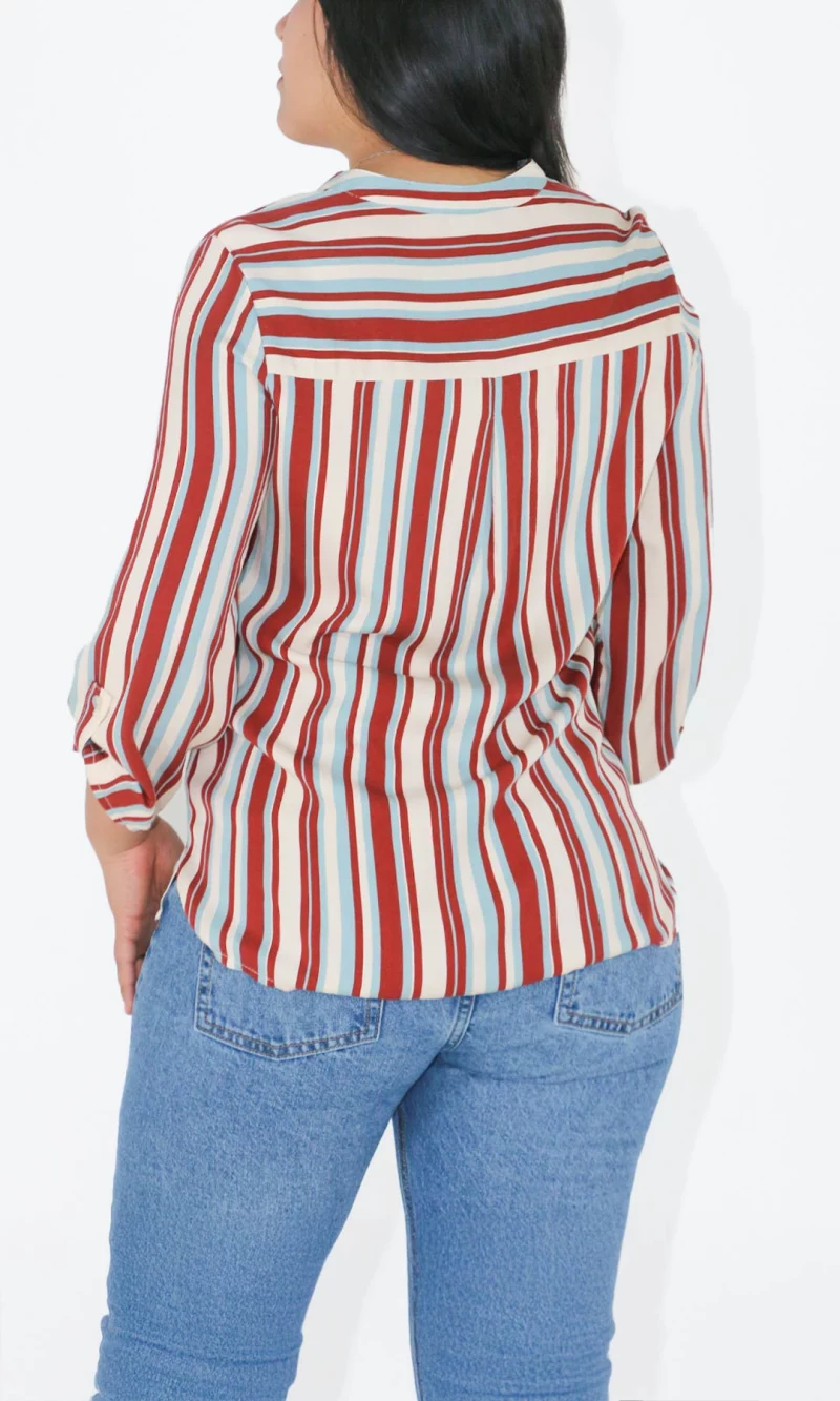Blusa mujer manga 3/4 rayas - Imagen 4