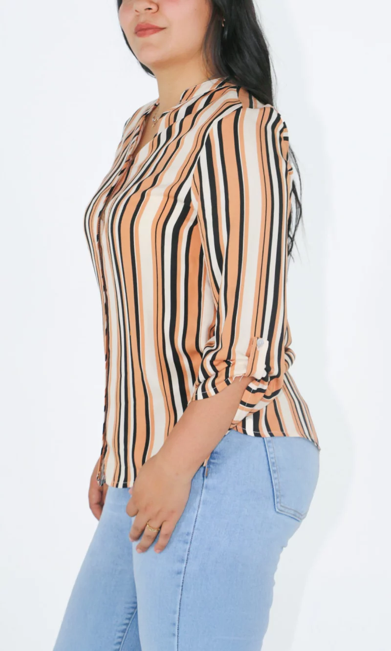 Blusa mujer manga 3/4 rayas - Imagen 6