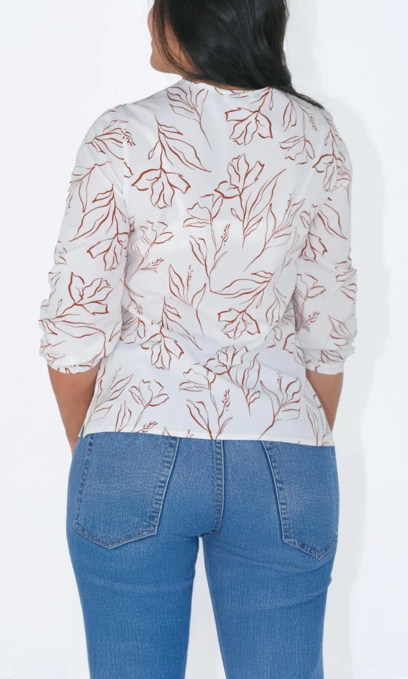 Blusa mujer manga 3/4 estampada - Imagen 4