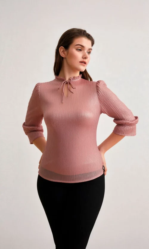 Blusa mujer manga 3/4 unicolor
