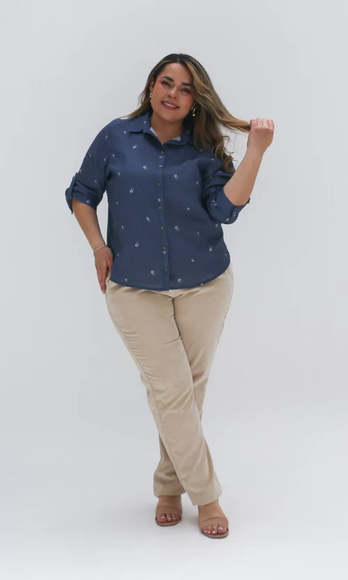 Pantalón mujer unicolor