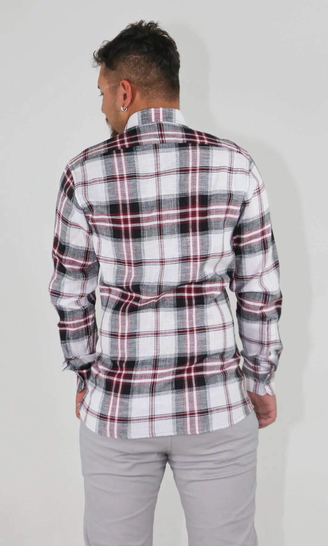 Camisa hombre manga larga cuadros - Imagen 7