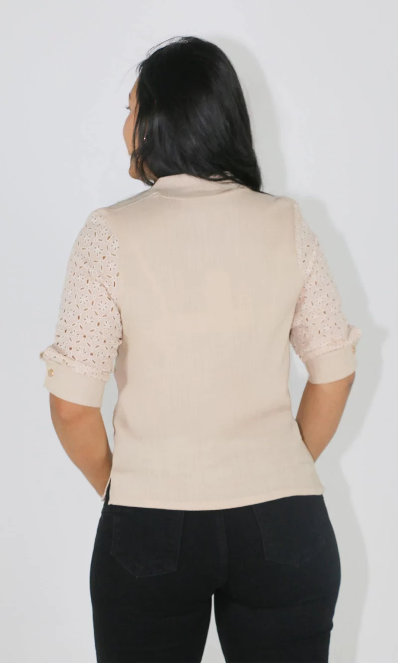 Blusa mujer manga 3/4 unicolor - Imagen 8