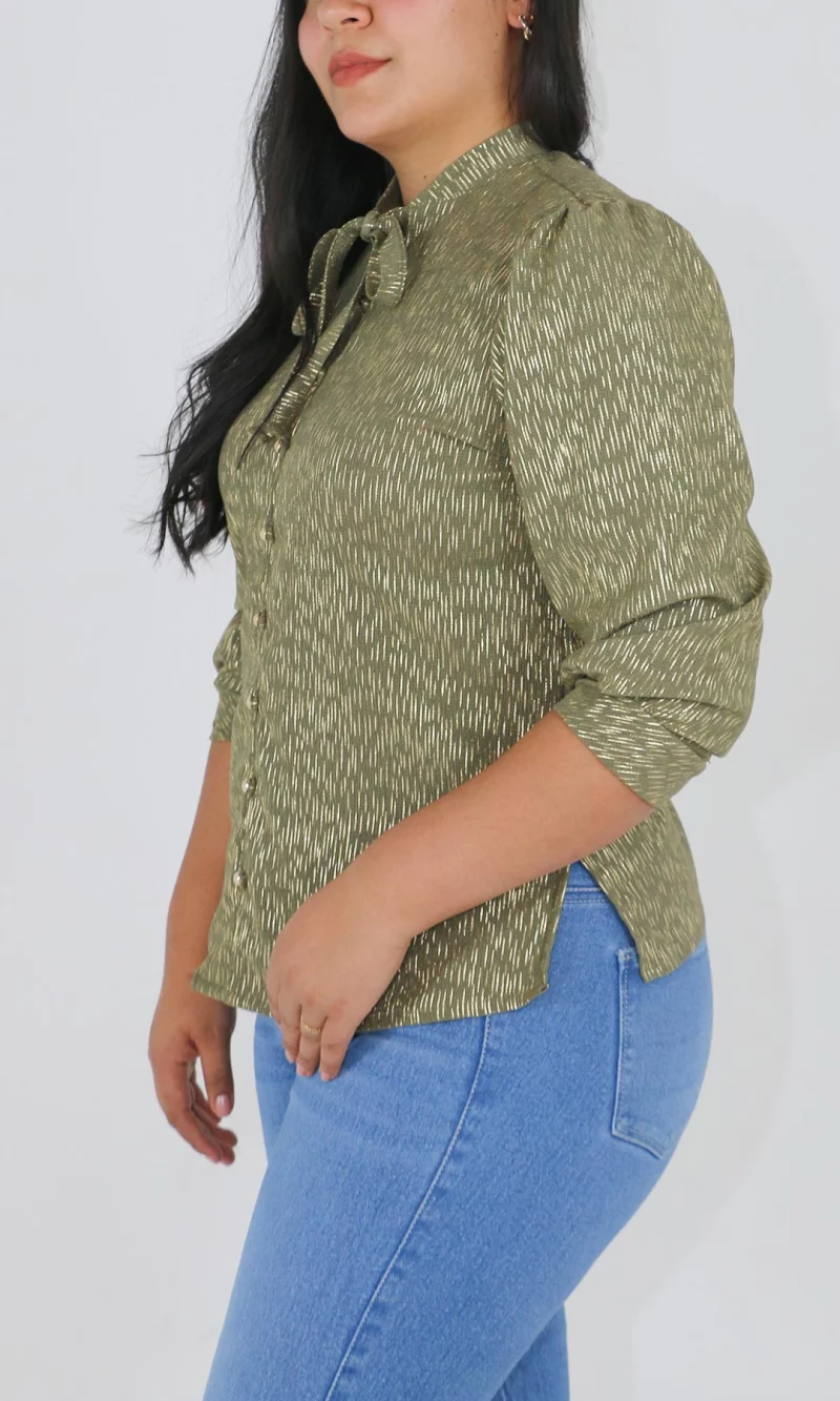 Blusa mujer manga 3/4 unicolor - Imagen 7