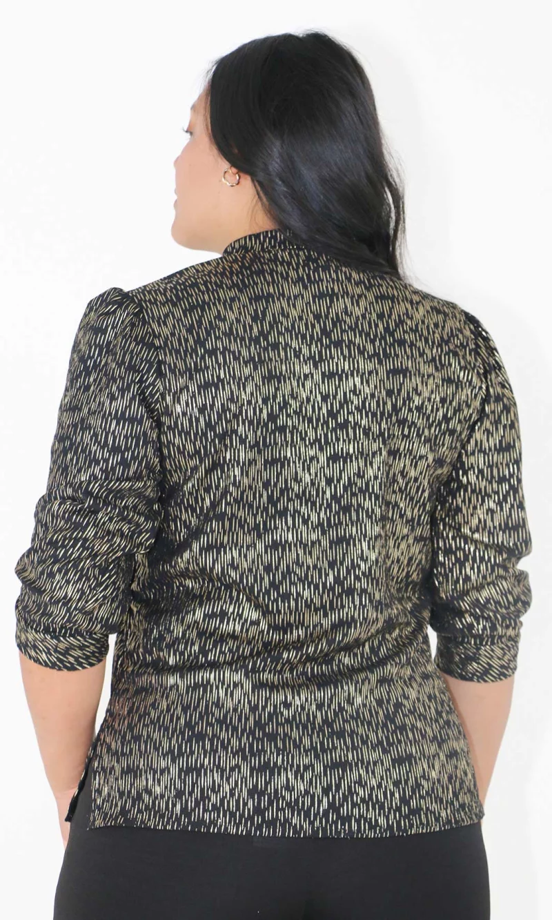 Blusa mujer manga 3/4 unicolor - Imagen 3