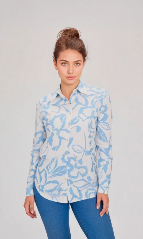 Blusa mujer manga larga estampada