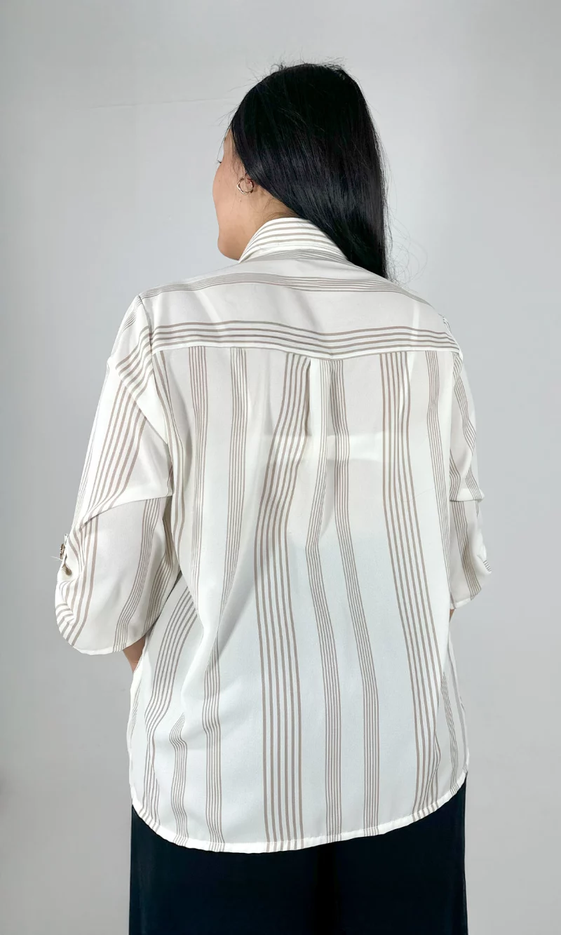 Blusa mujer manga 3/4 rayas - Imagen 5