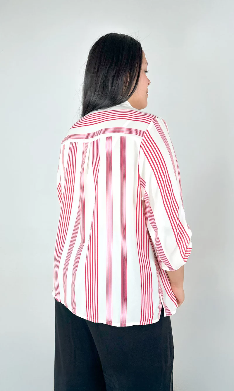 Blusa mujer manga 3/4 rayas - Imagen 3