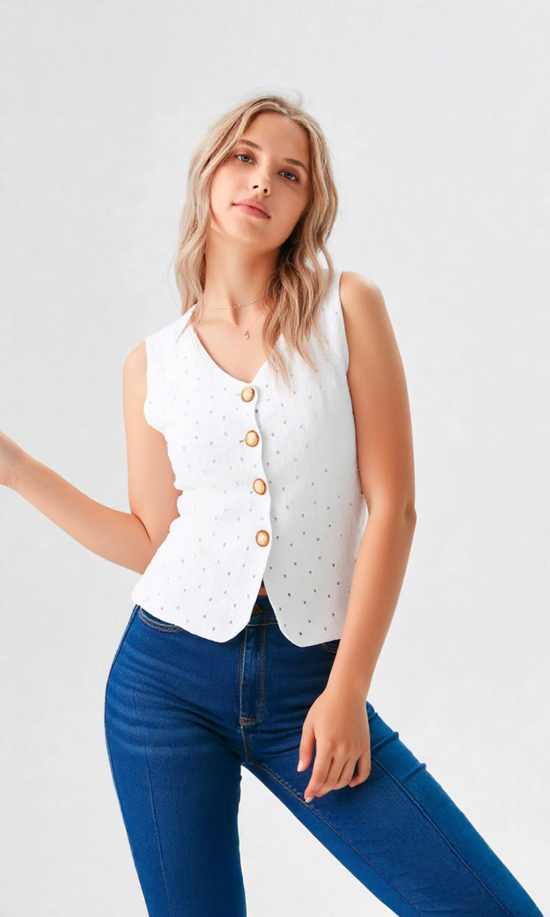 Chaleco mujer unicolor