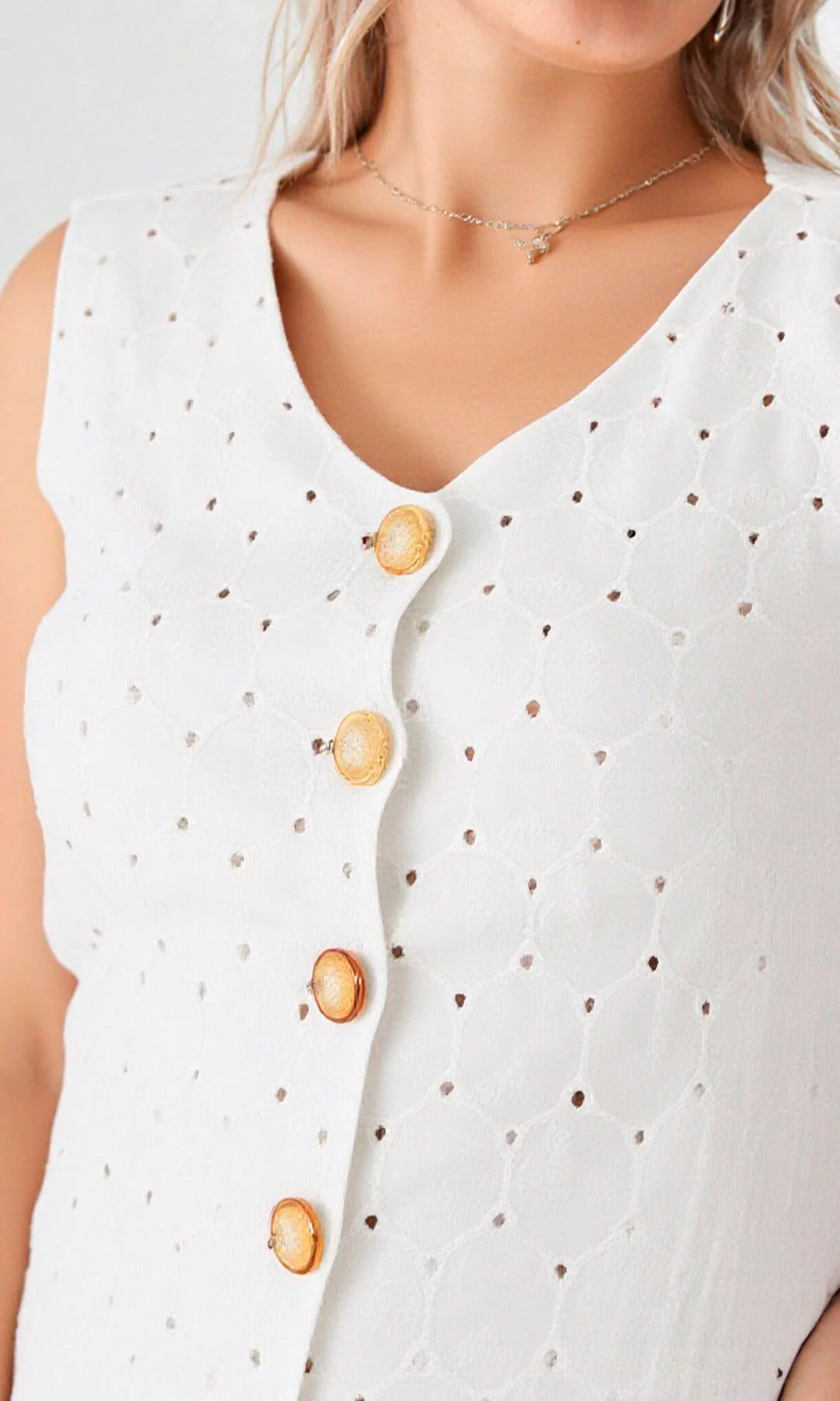 Chaleco mujer unicolor - Imagen 3