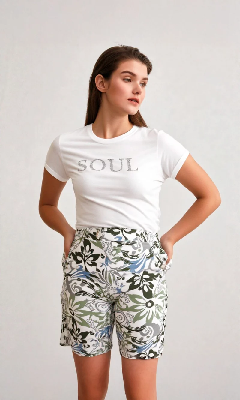 Bermuda mujer estampada - Imagen 4