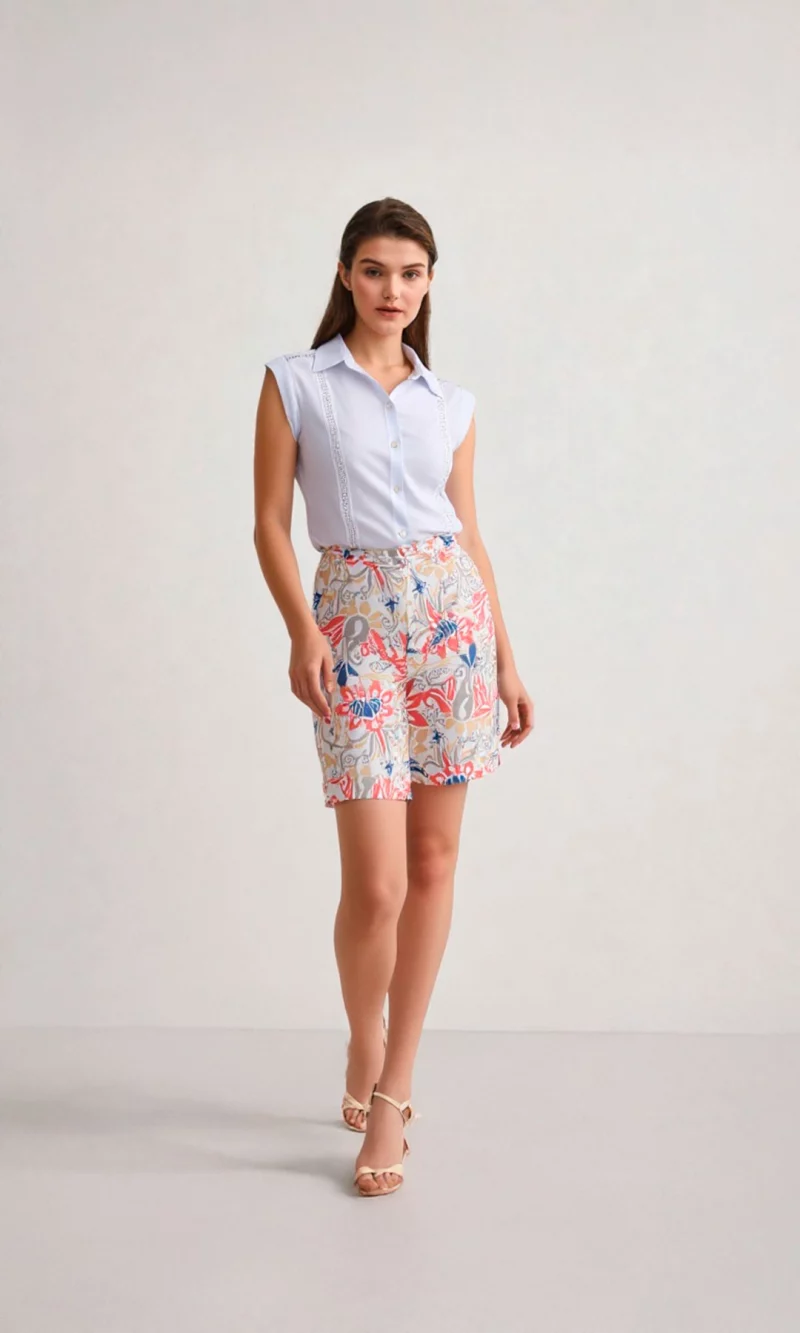 Bermuda mujer estampada