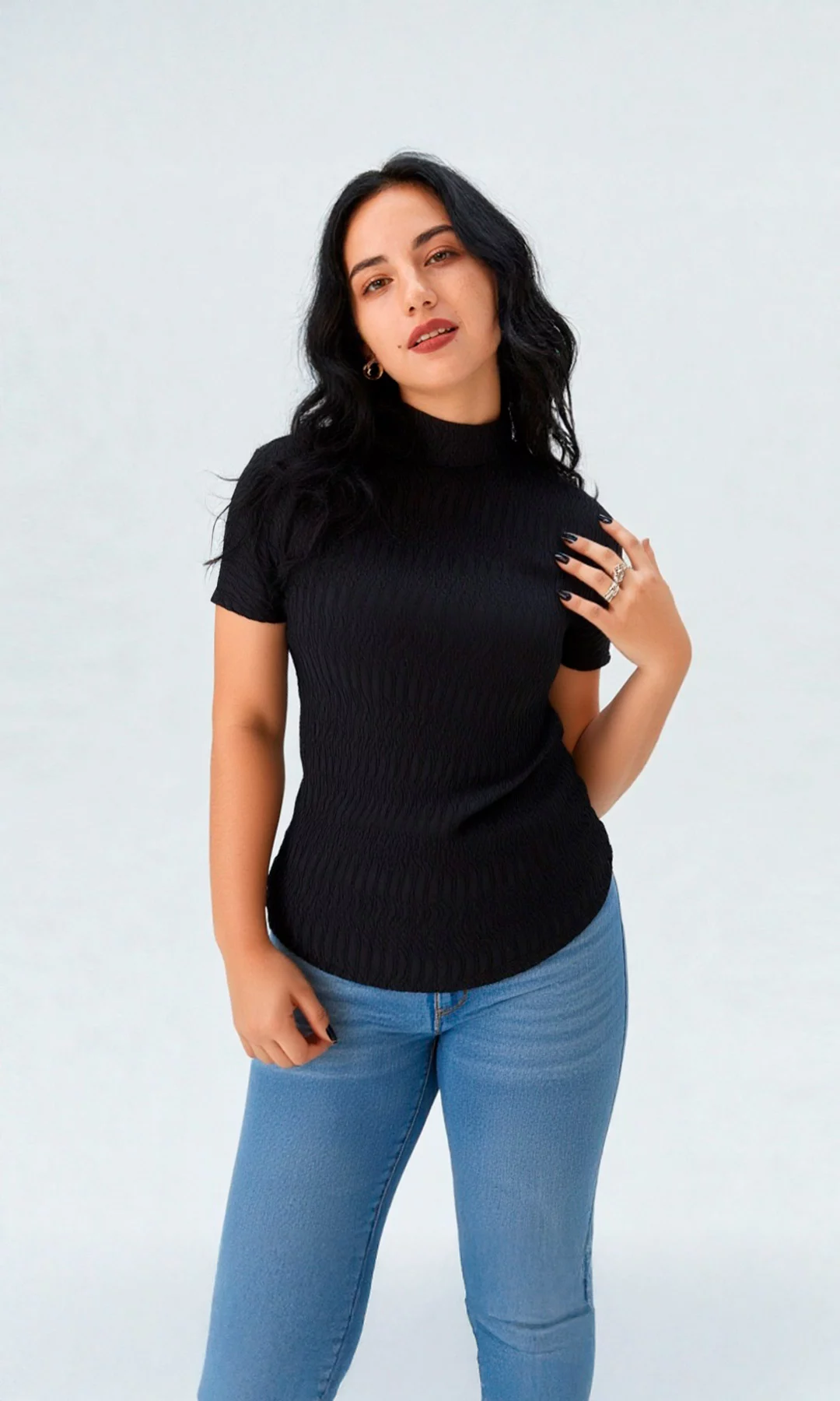 Camiseta mujer unicolor - Imagen 4