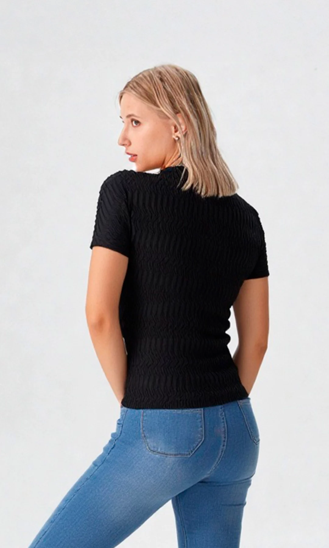 Camiseta mujer unicolor - Imagen 6