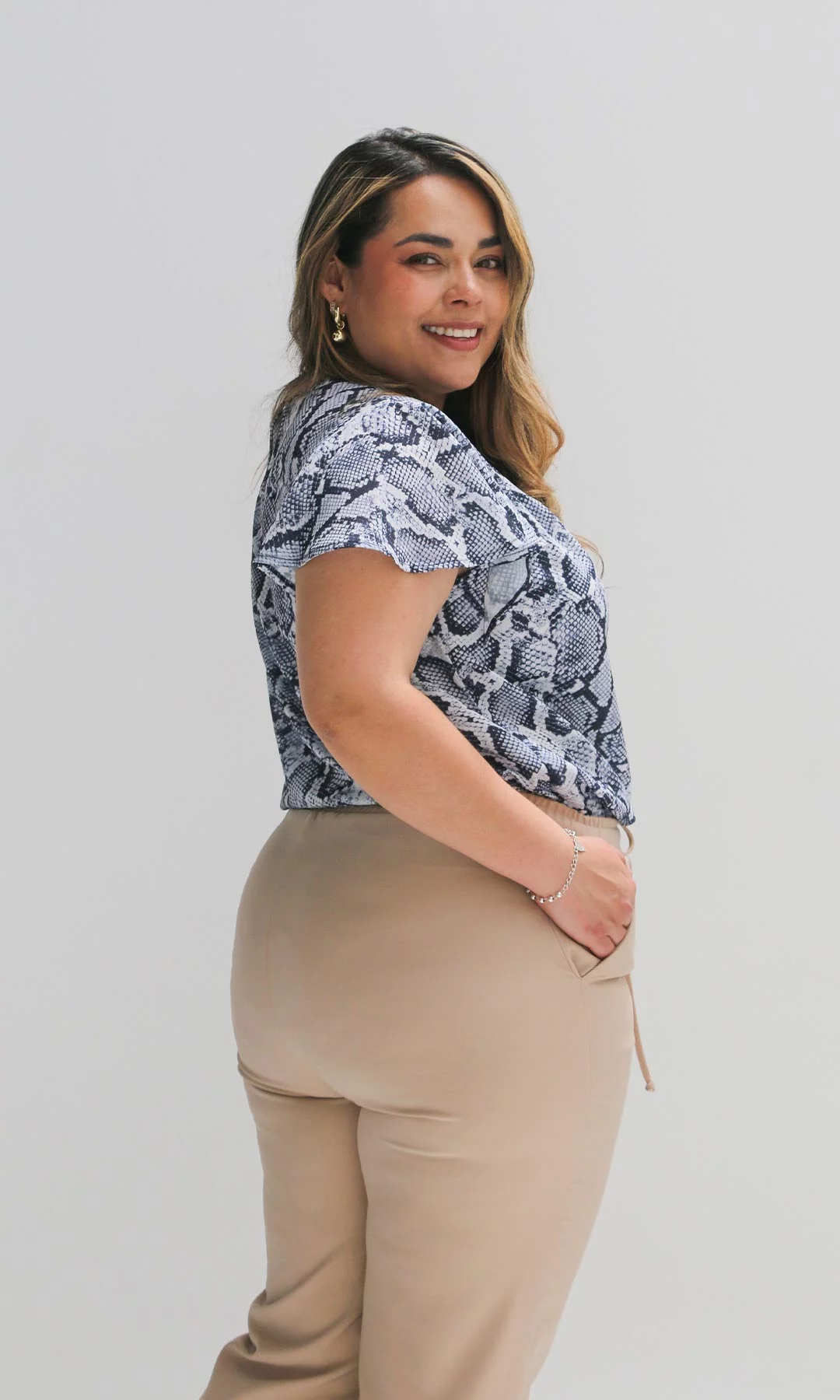 Blusa mujer manga corta estampada - Imagen 2