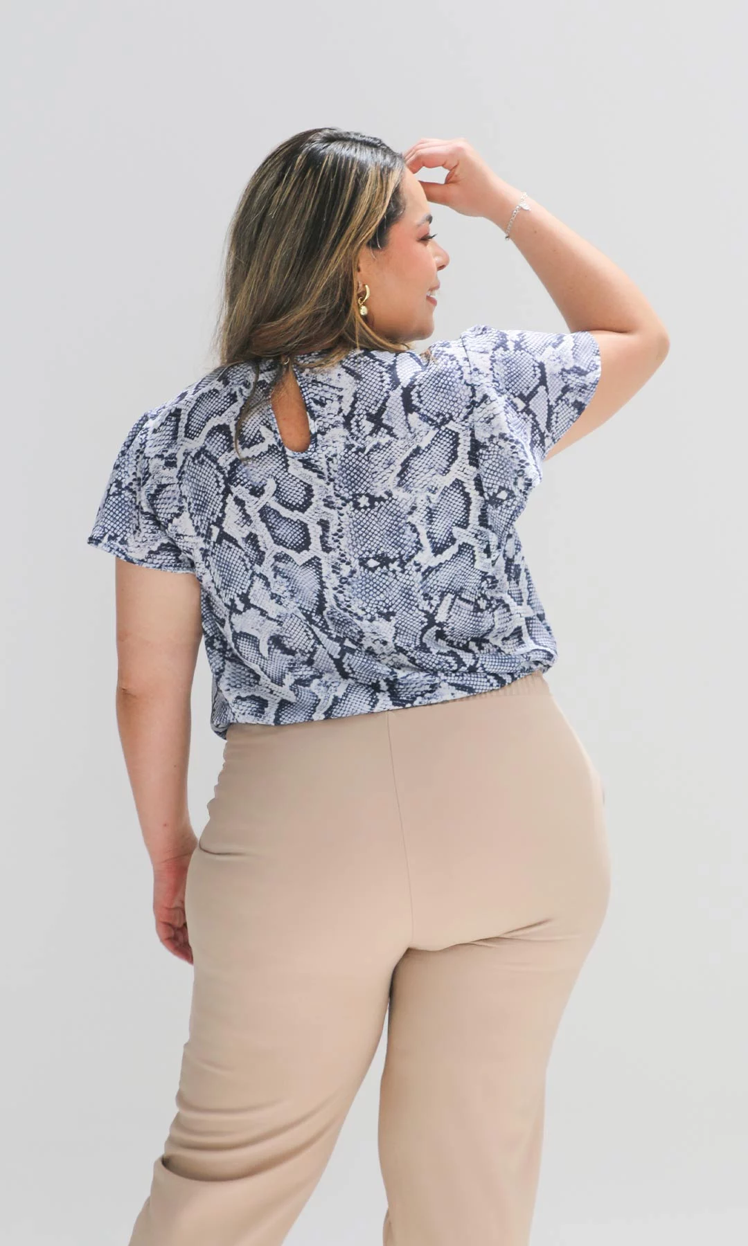 Blusa mujer manga corta estampada - Imagen 3