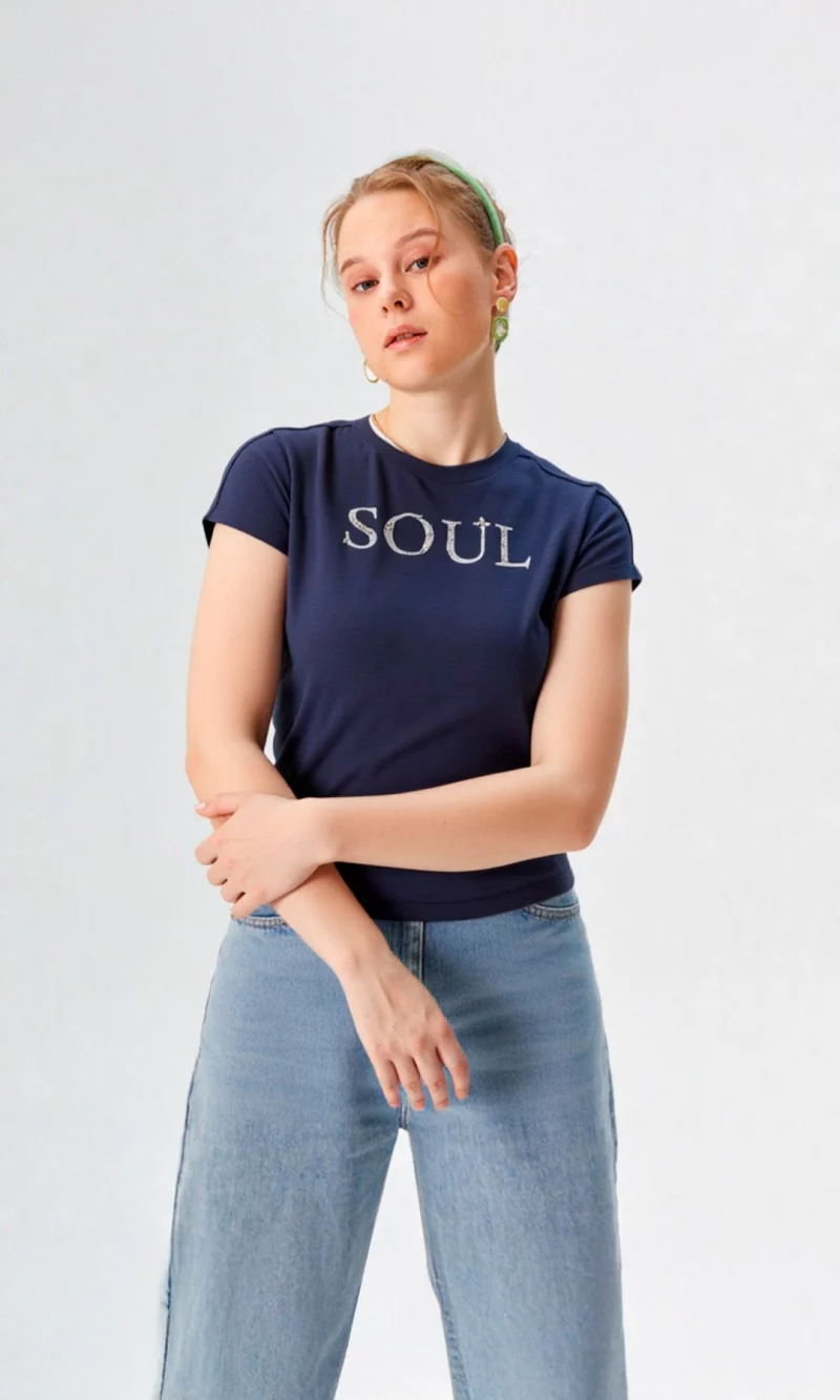 Camiseta mujer manga corta estampada - Imagen 4