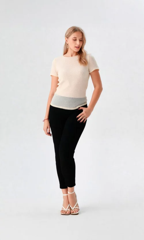 Camiseta mujer manga corta unicolor