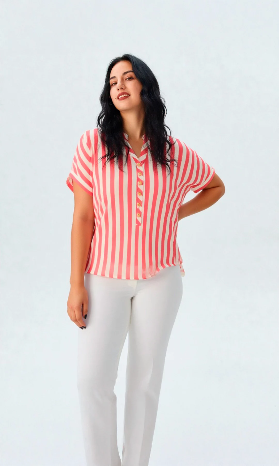 Blusa mujer manga corta rayas - Imagen 16