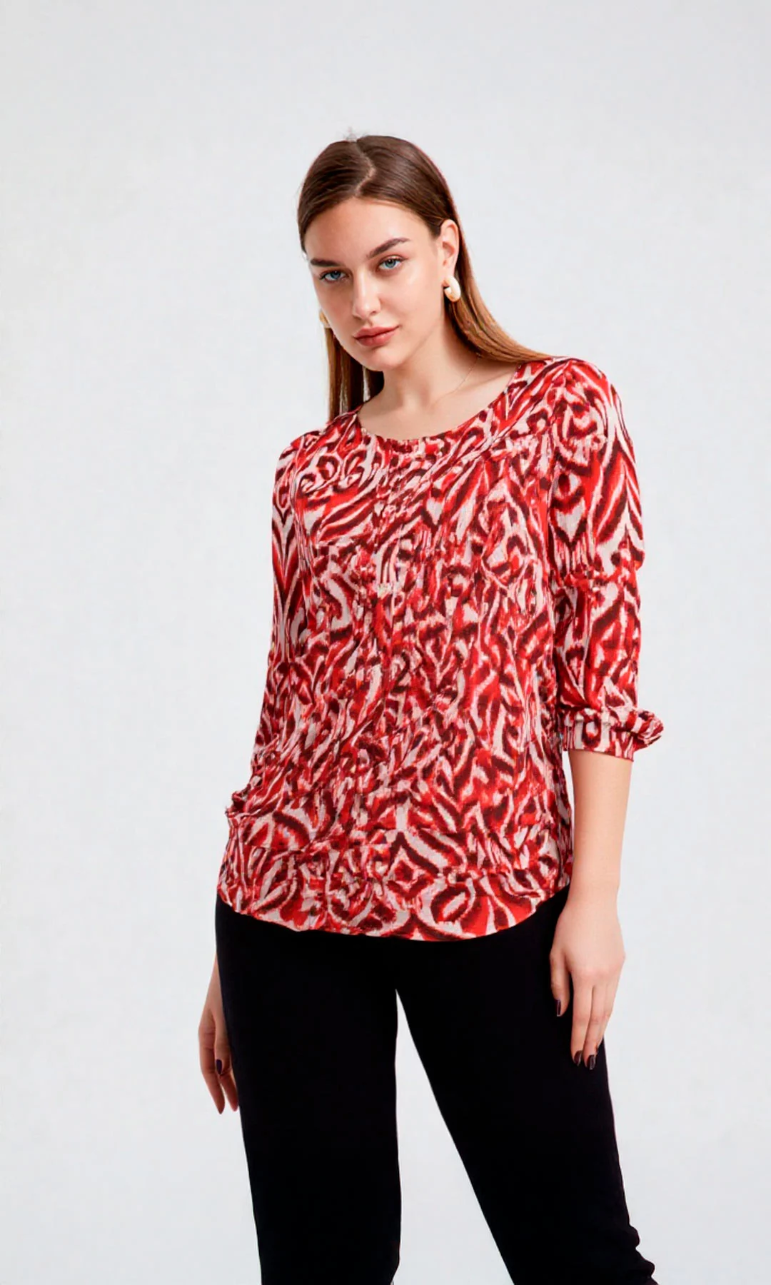 Blusa mujer manga 3/4 estampada - Imagen 6