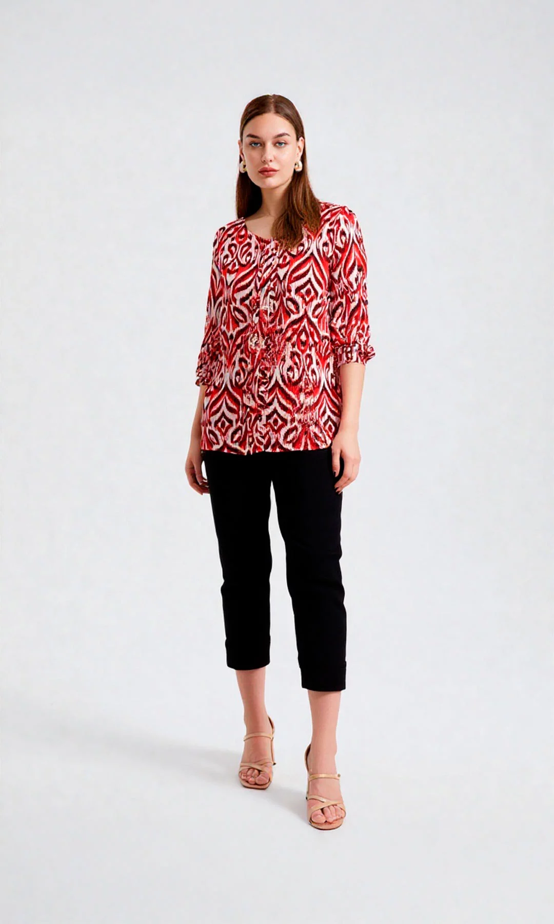 Blusa mujer manga 3/4 estampada - Imagen 8